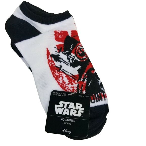 Star Wars Accessories - Disney Star Wars Womens No Show Socks Size 9-11 Shoe Size 4-10 BB8 Millennium